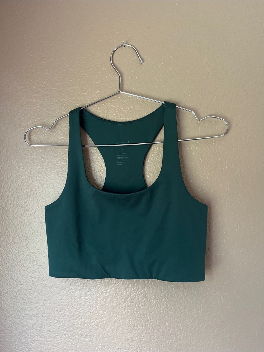 girlfriend collective Forest Green Racerback Sports Bra